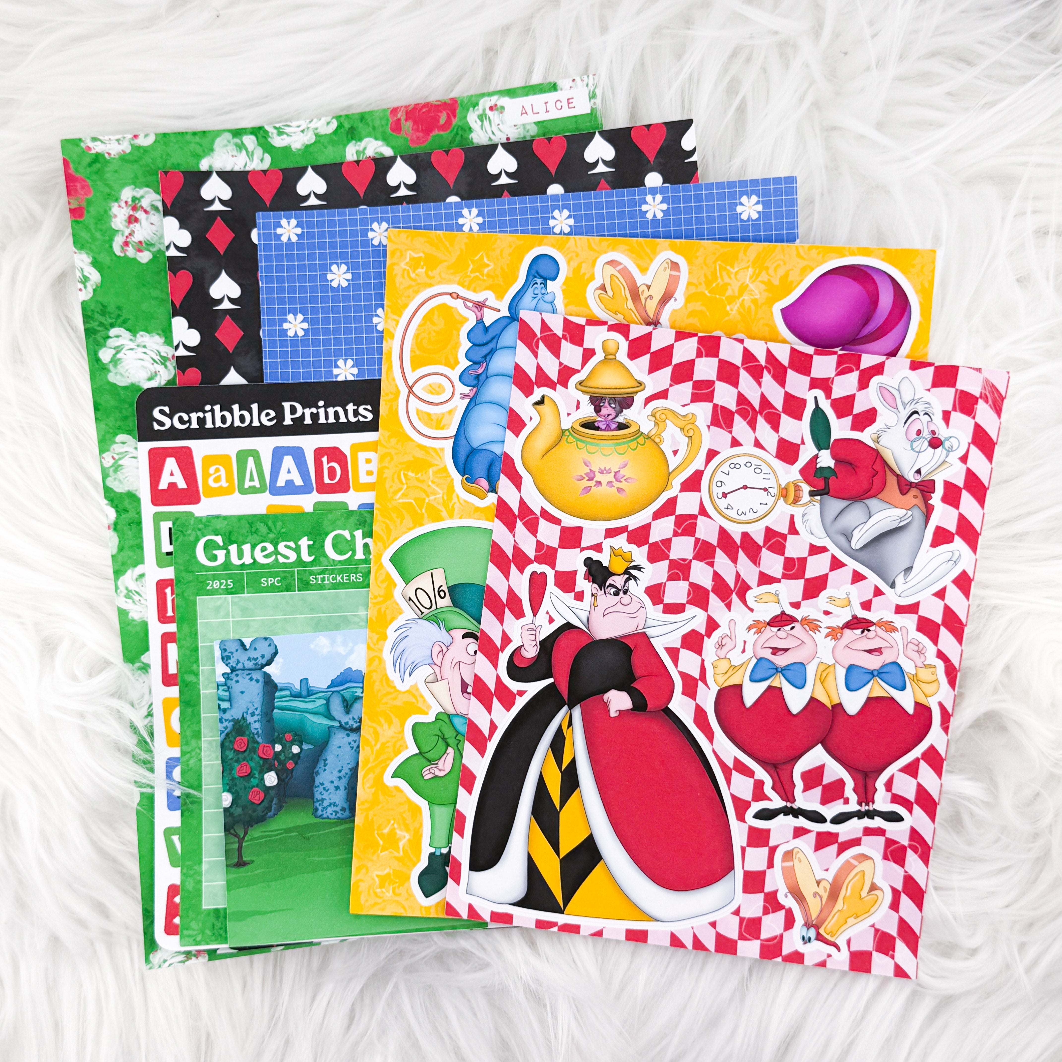 Alice – Junk Journal Collage Kit // Matte Sticker Collection