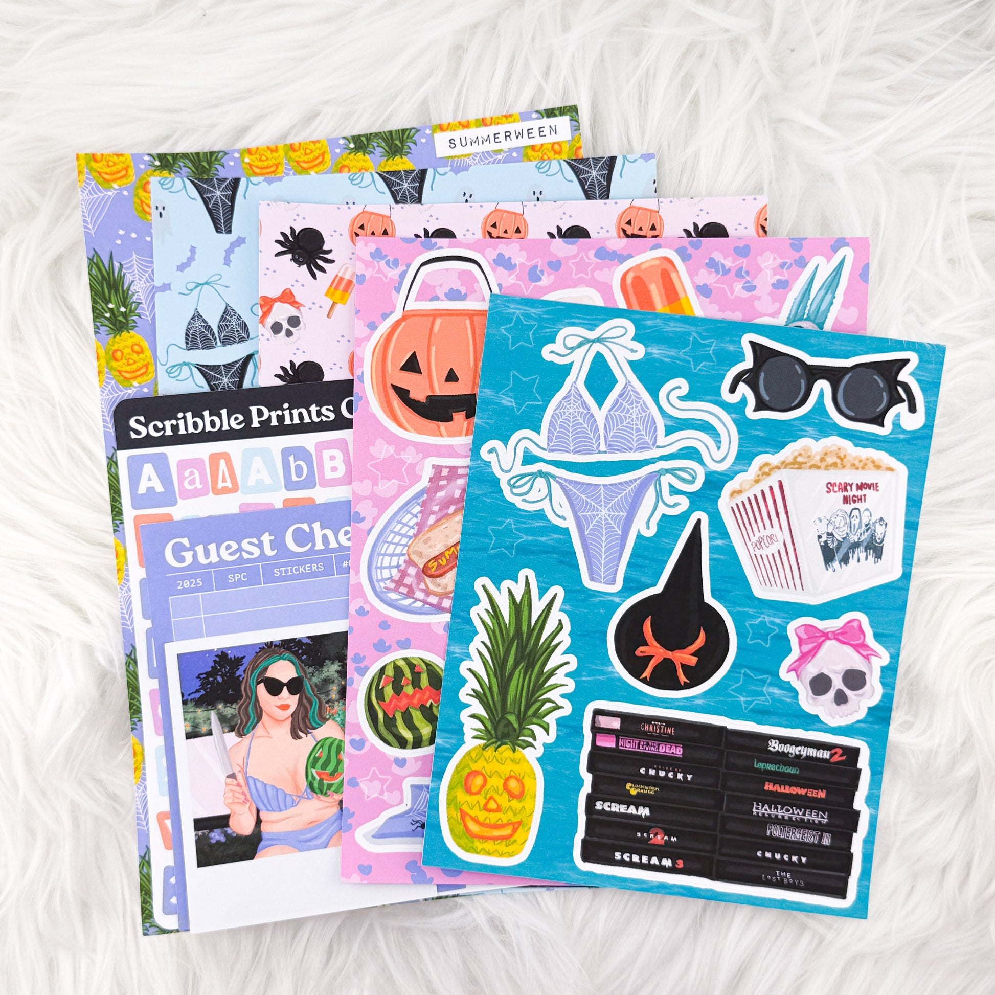 Summerween – Junk Journal Collage Kit // Matte Sticker Collection