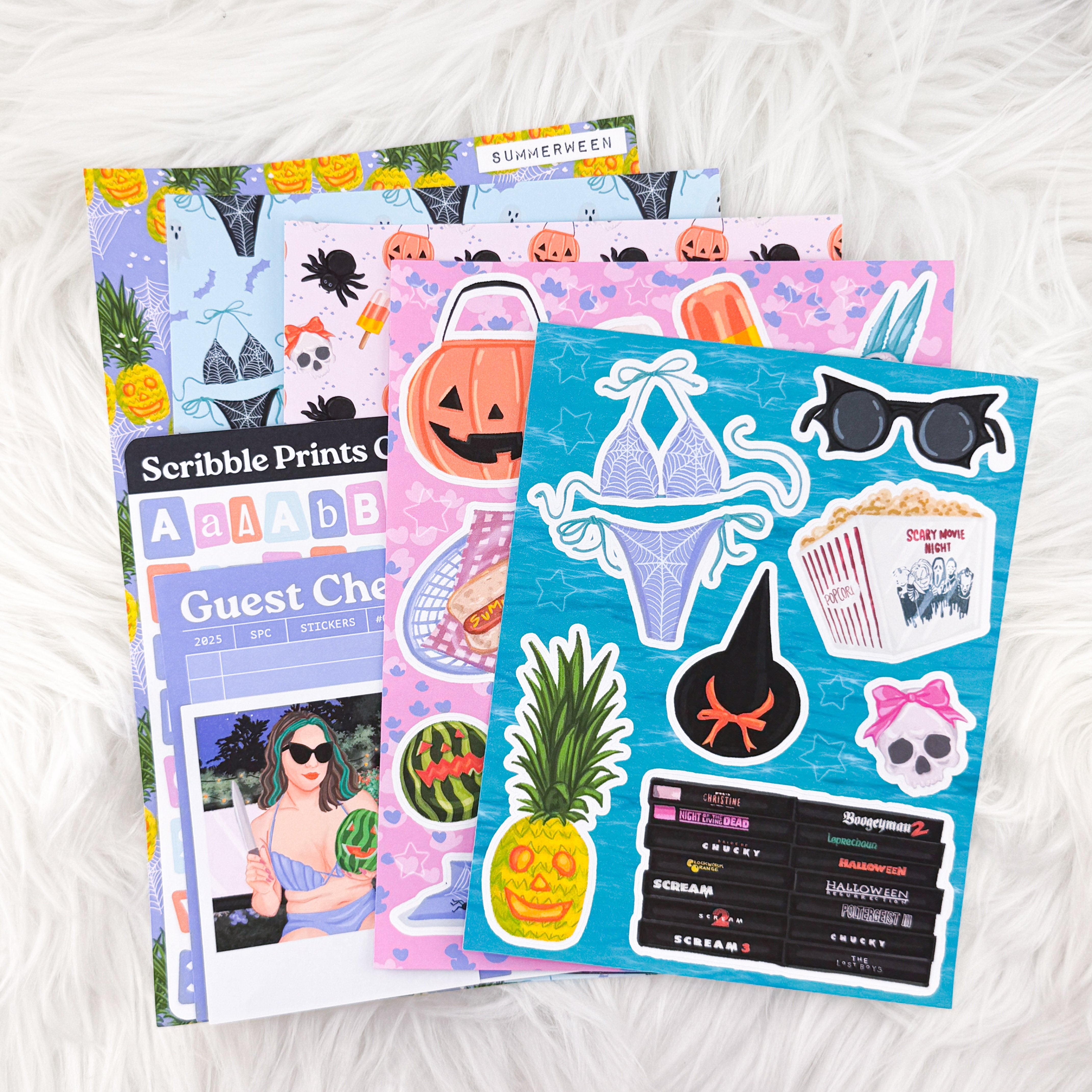 Summerween – Junk Journal Collage Kit // Matte Sticker Collection