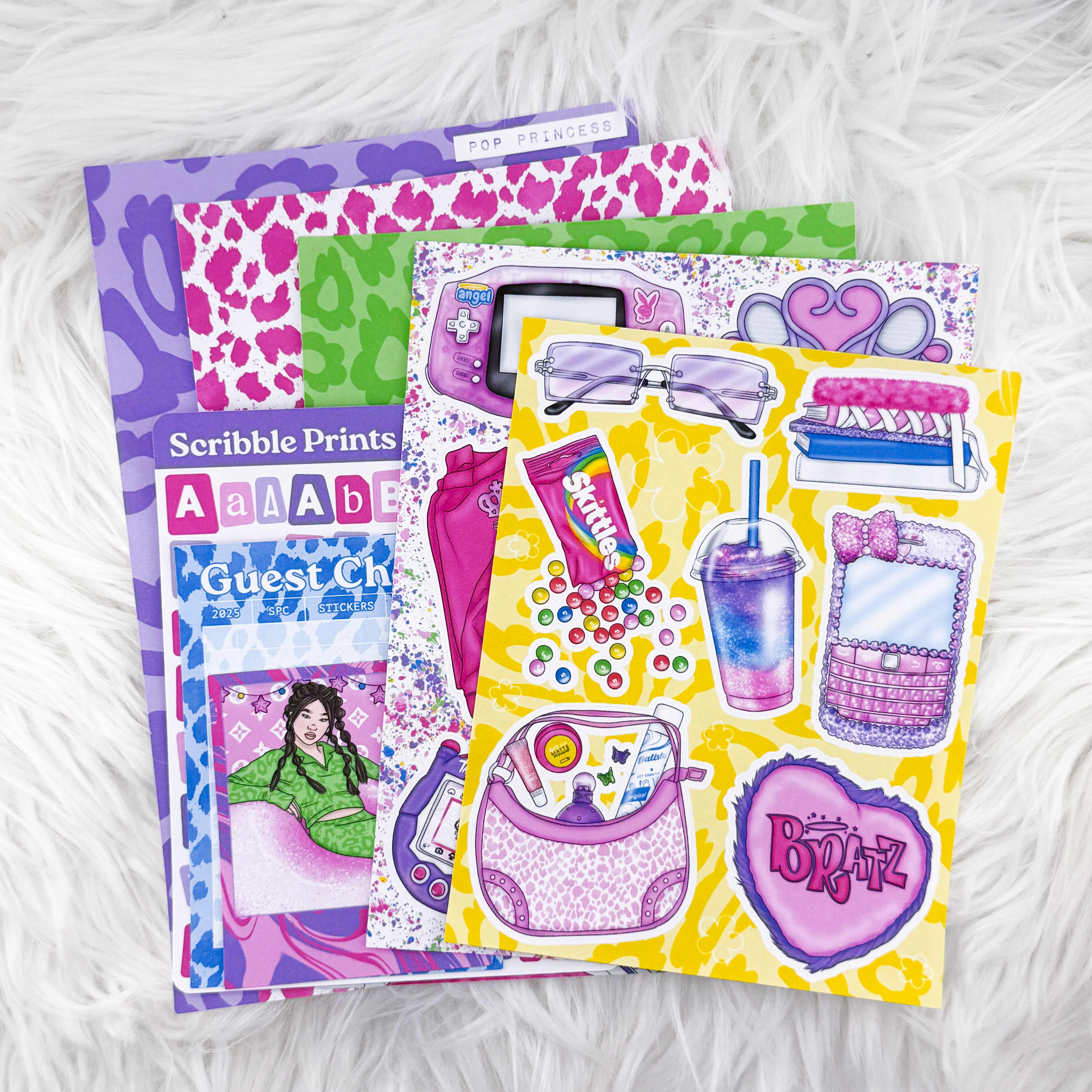 Pop Princess – Junk Journal Collage Kit // Matte Sticker Collection