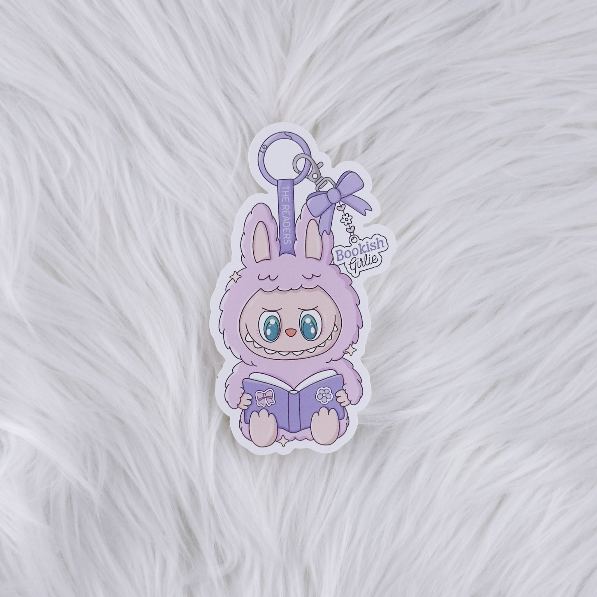 Monster Reader // Large Matte Deco Sticker for Journals