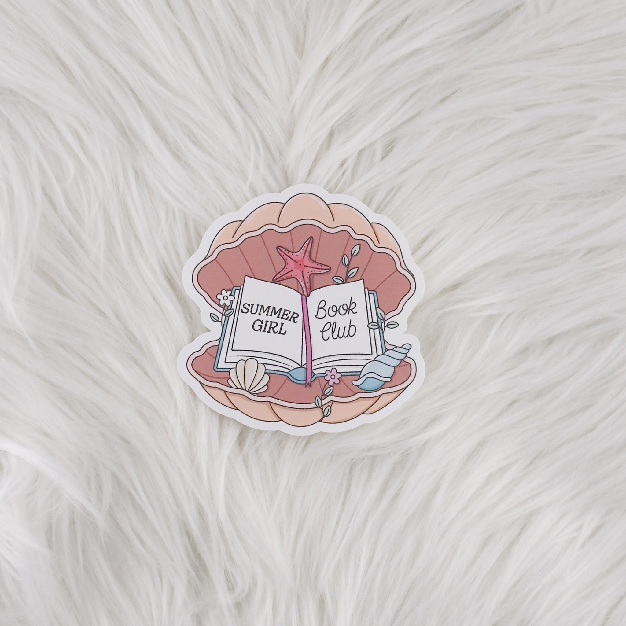 Summer Girl Book Club // Large Matte Deco Sticker for Journals