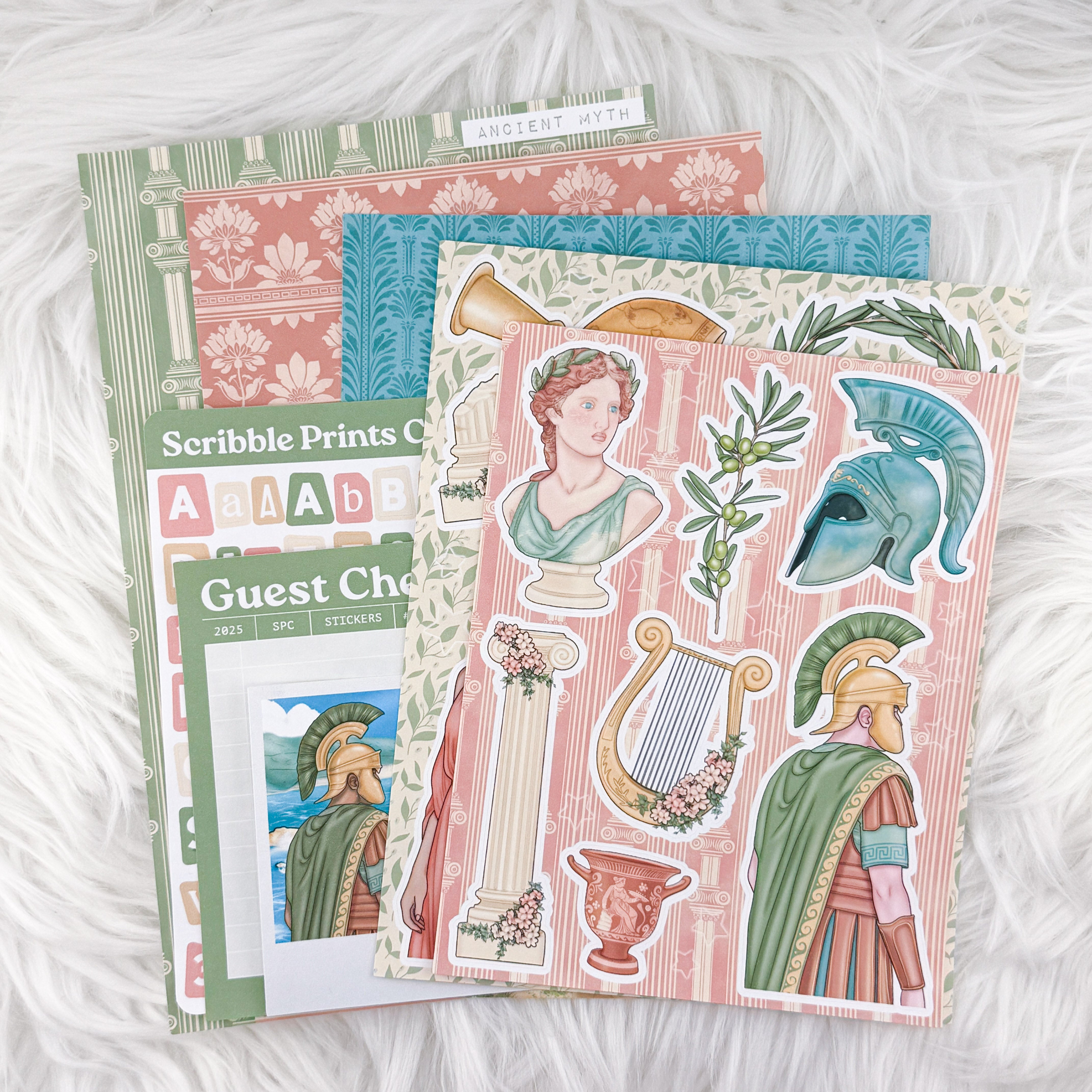 Ancient Myth – Junk Journal Collage Kit // Matte Sticker Collection
