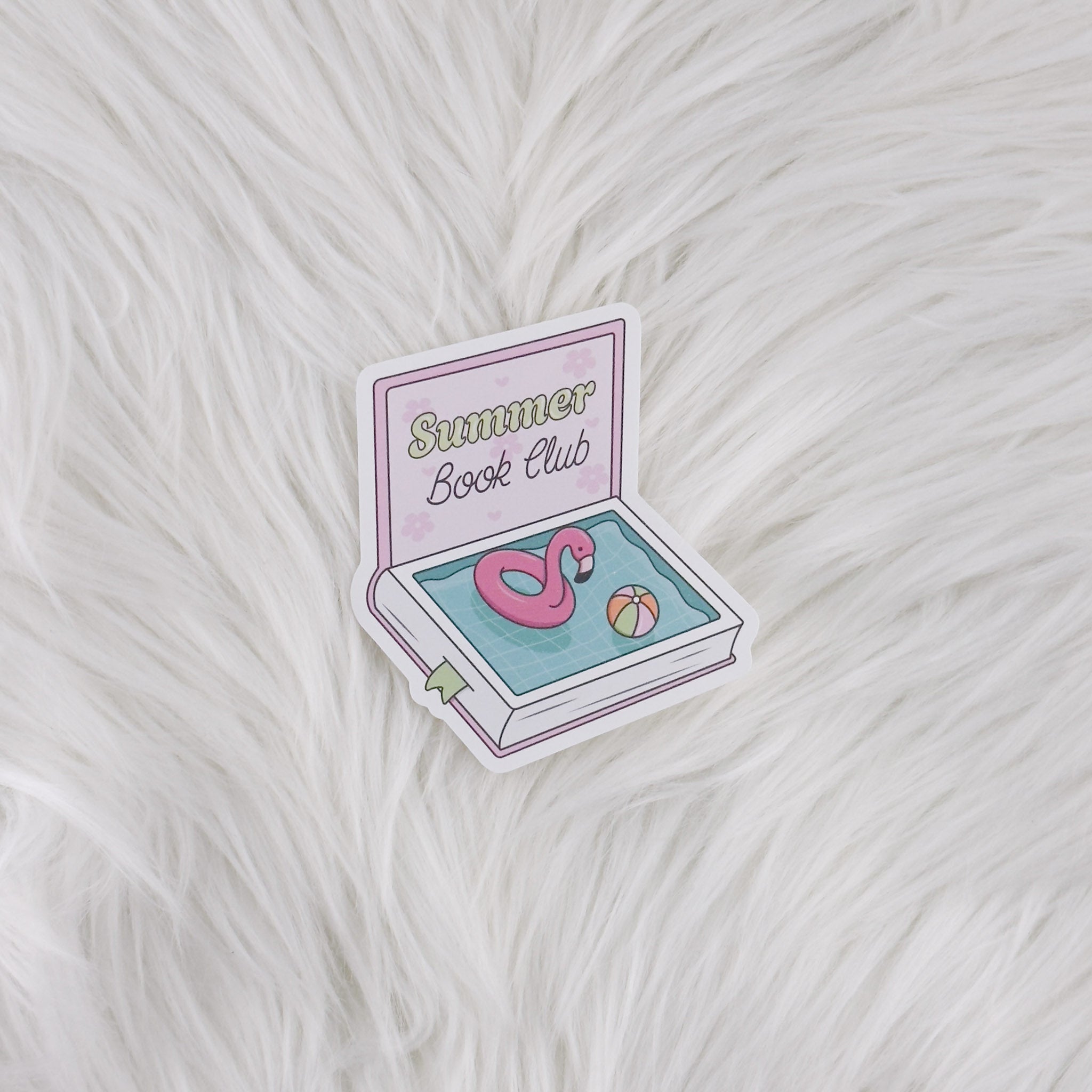 Summer Book Club // Large Matte Deco Sticker for Journals