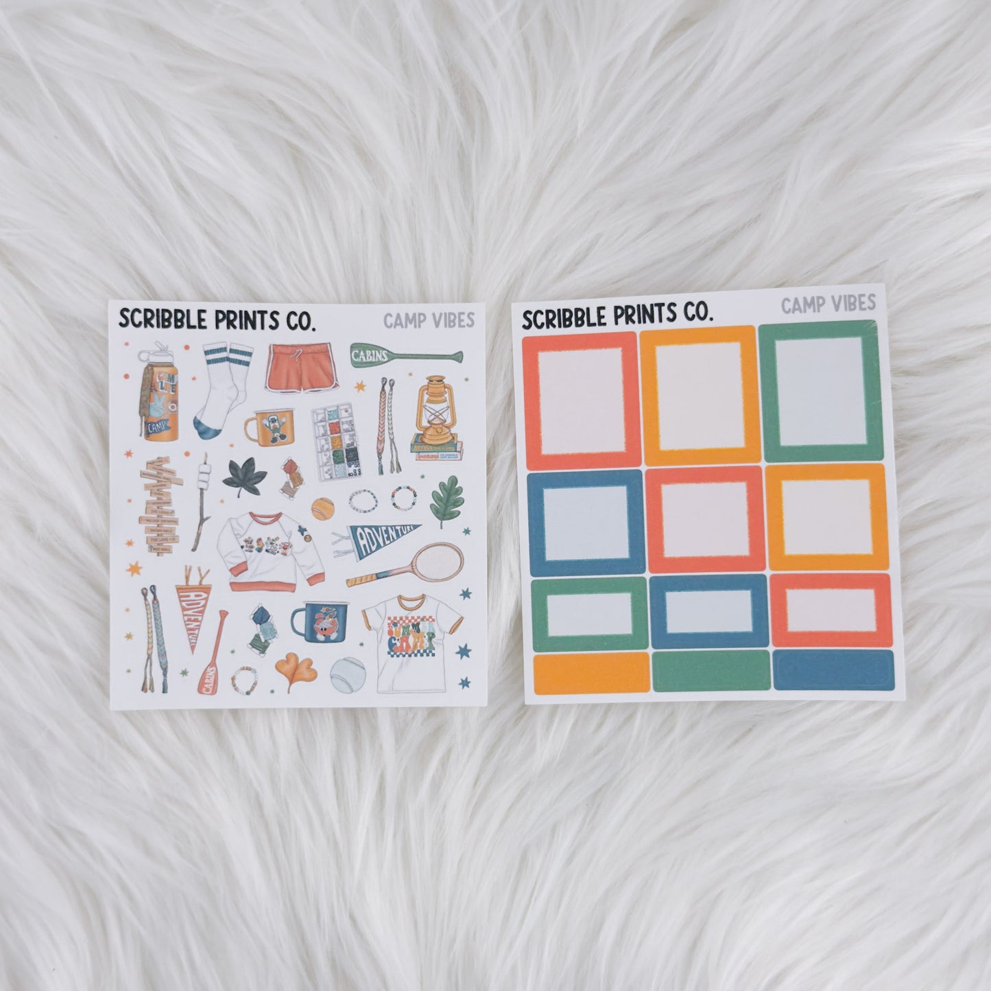 Camp Vibes – Matte Hobonichi Cousin Weekly Sticker Kit