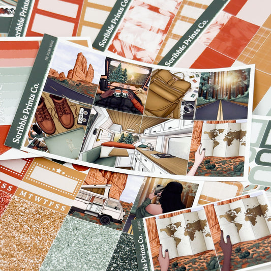 The Scenic Route – Glossy Weekly Planner Kit