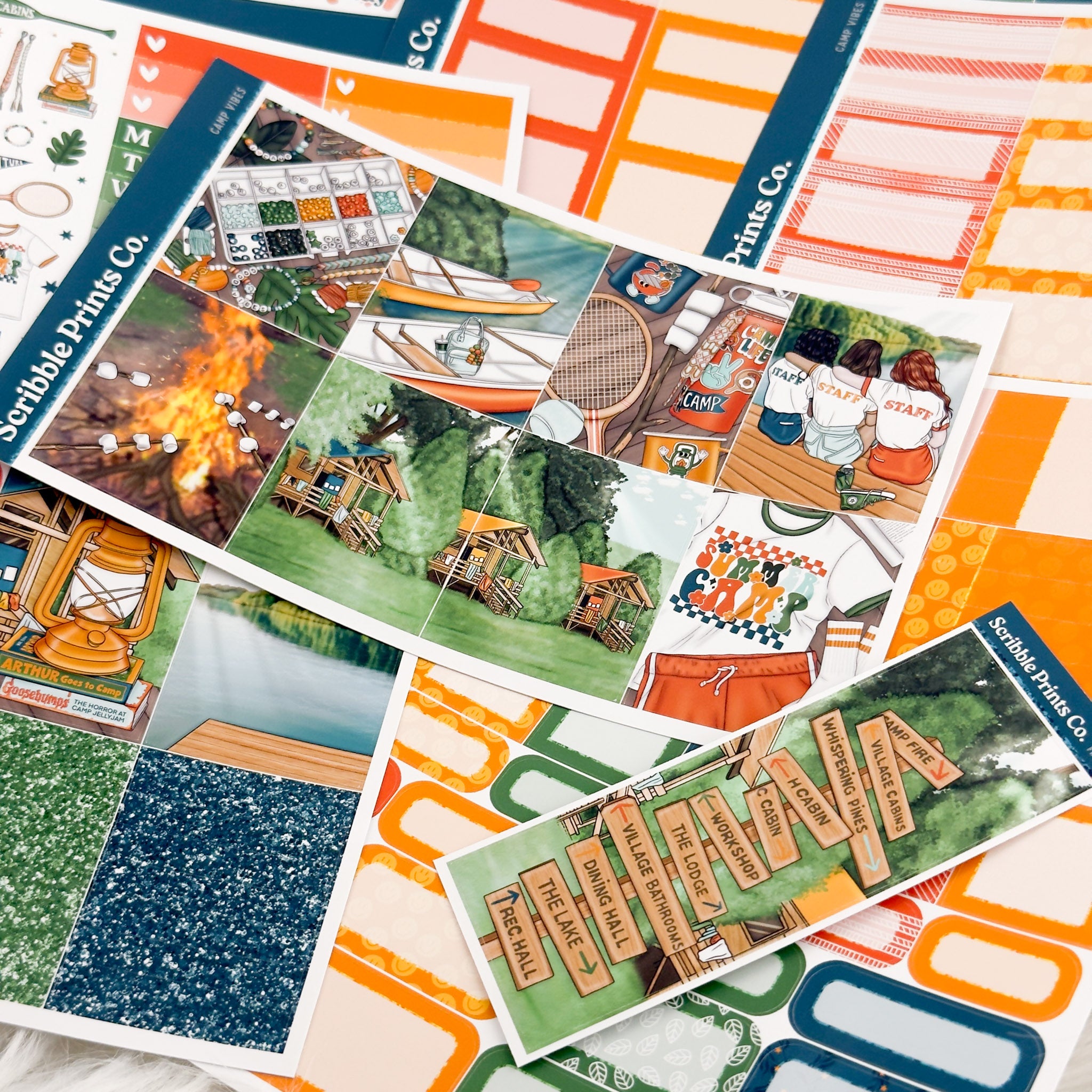 Camp Vibes – Glossy Weekly Planner Kit