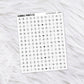 Letter Beads // Matte Reading Journal Stickers