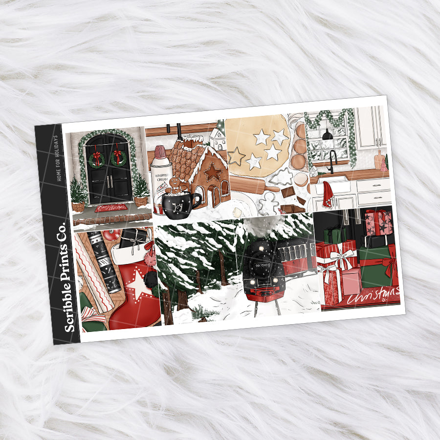 Home For Holidays – Glossy Weekly Planner Kit