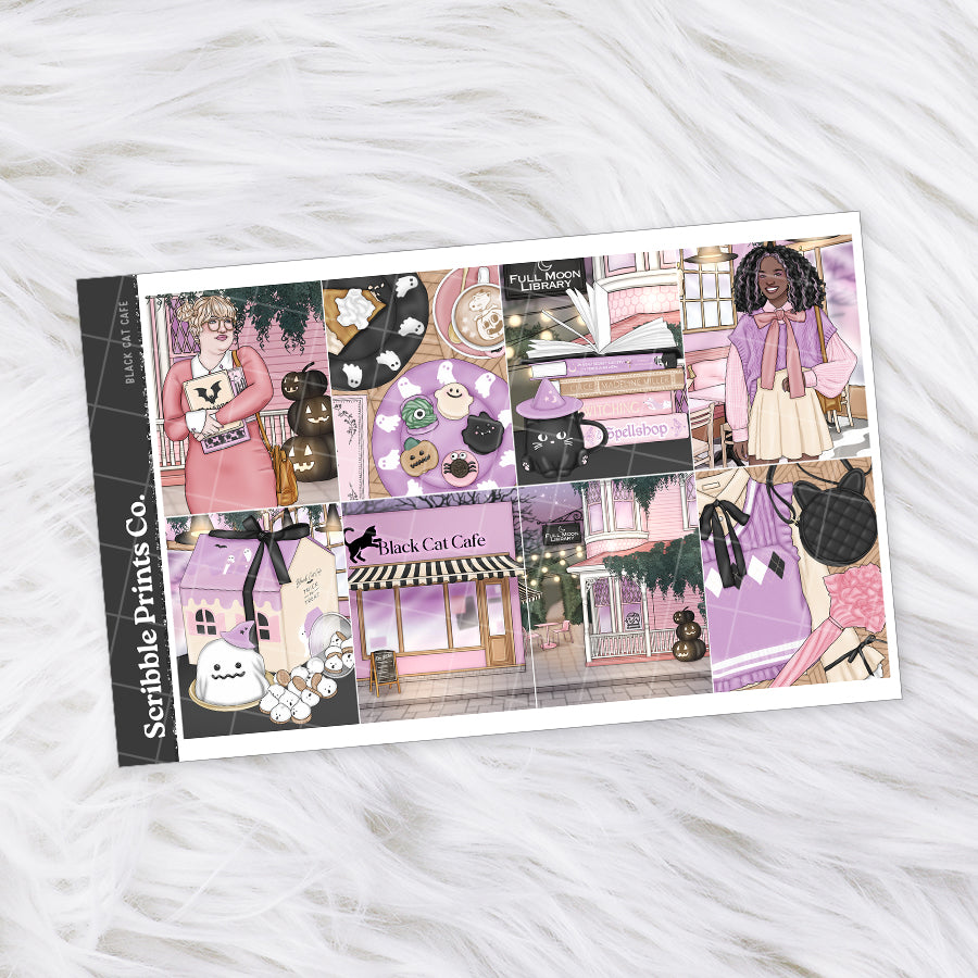 Black Cat Cafe – Glossy Weekly Planner Kit