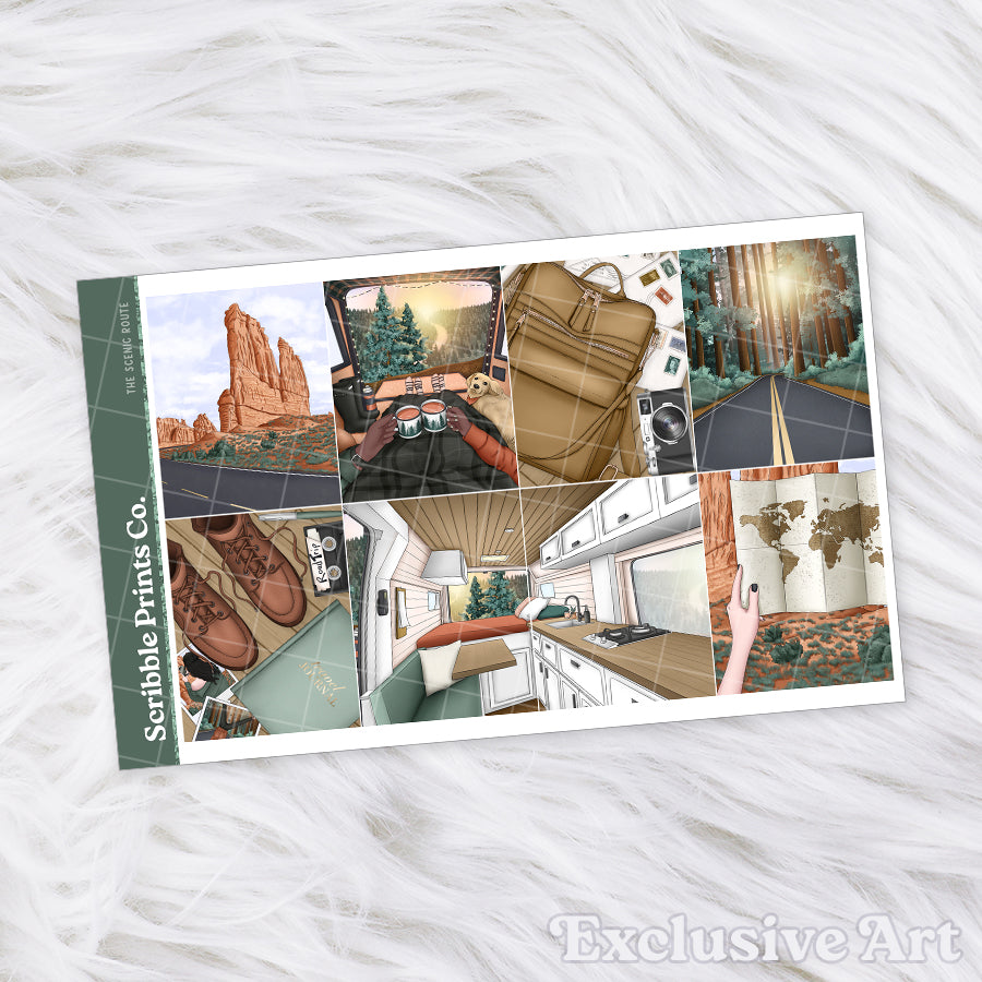 The Scenic Route – Glossy Weekly Planner Kit