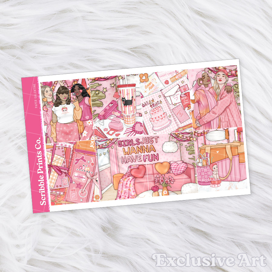 Paper Galentine – Glossy Weekly Planner Kit