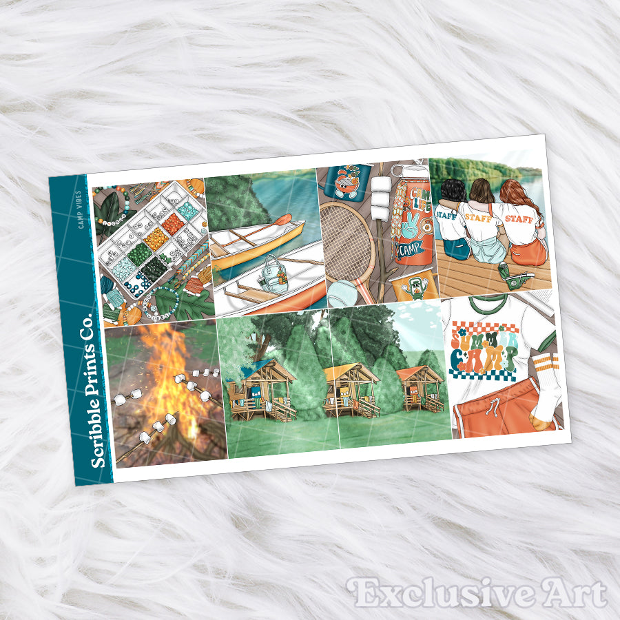 Camp Vibes – Glossy Weekly Planner Kit