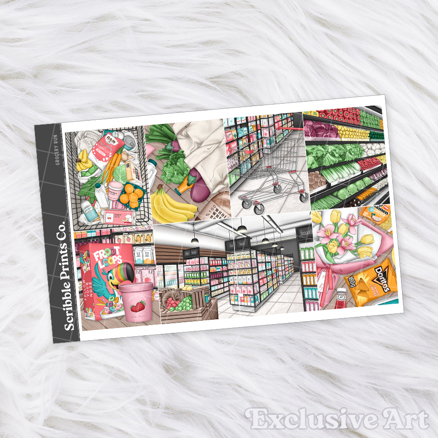 Grocery Run – Glossy Weekly Planner Kit