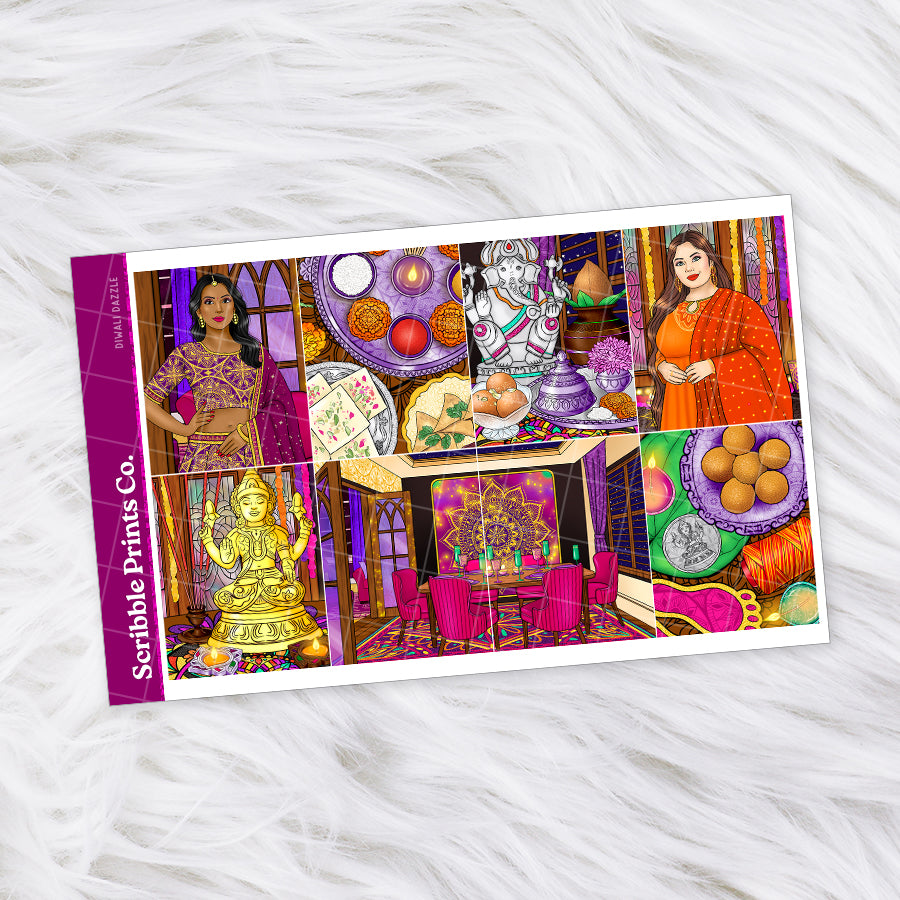 Diwali Dazzle – Glossy Weekly Planner Kit