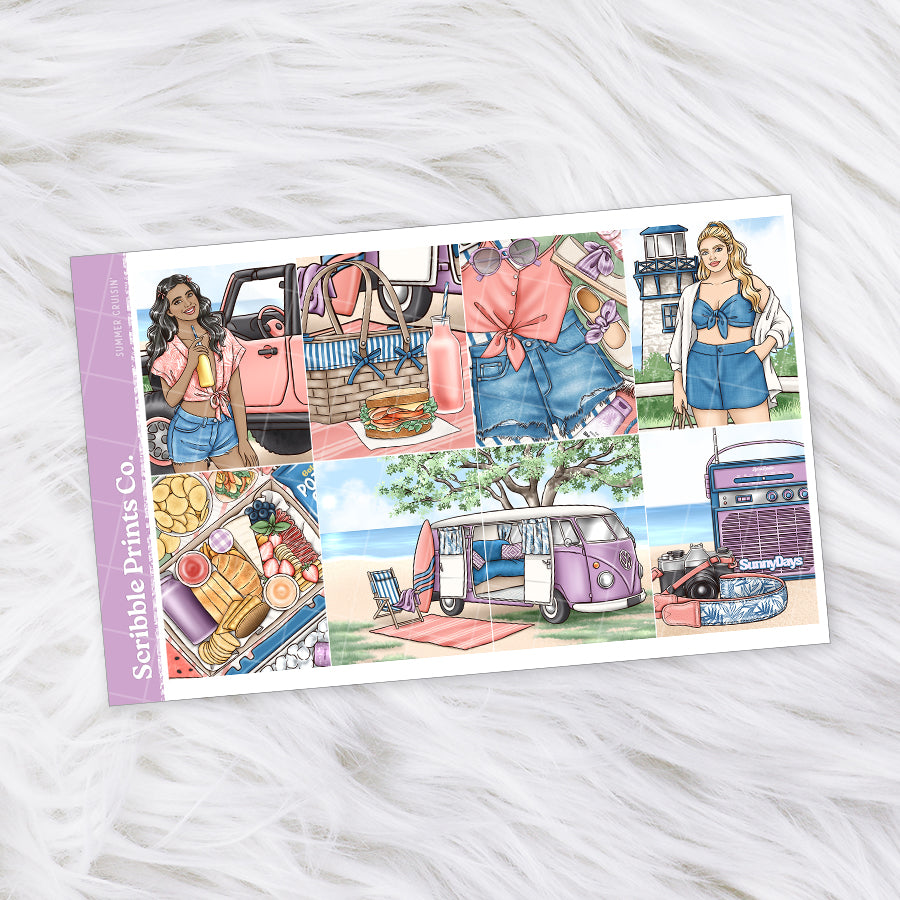 Summer Cruisin' – Glossy Weekly Planner Kit