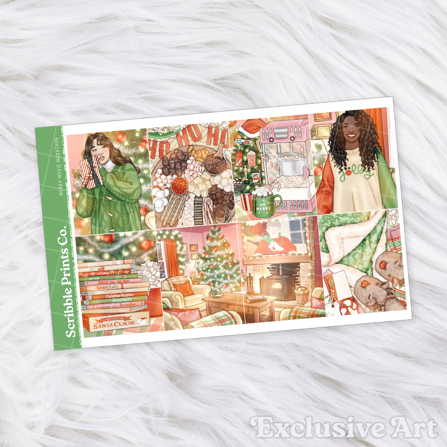 Merry Movie Marathon – Glossy Weekly Planner Kit