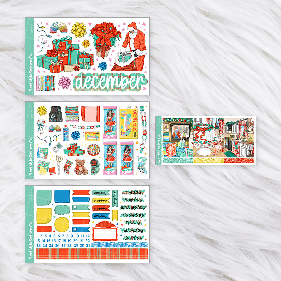 Deck the 90s - Monthly Planner Sticker Kit | Functional & Decorative Monthly Stickers