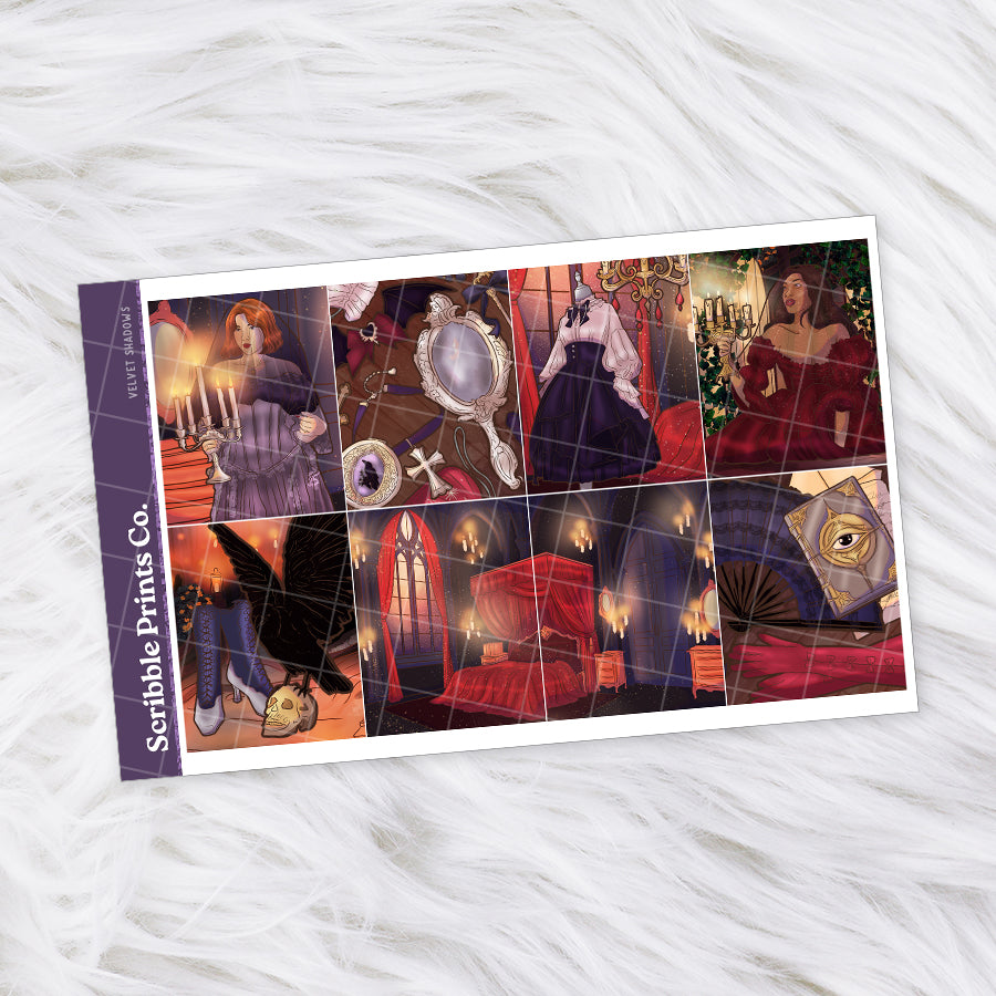 Velvet Shadows – Glossy Weekly Planner Kit