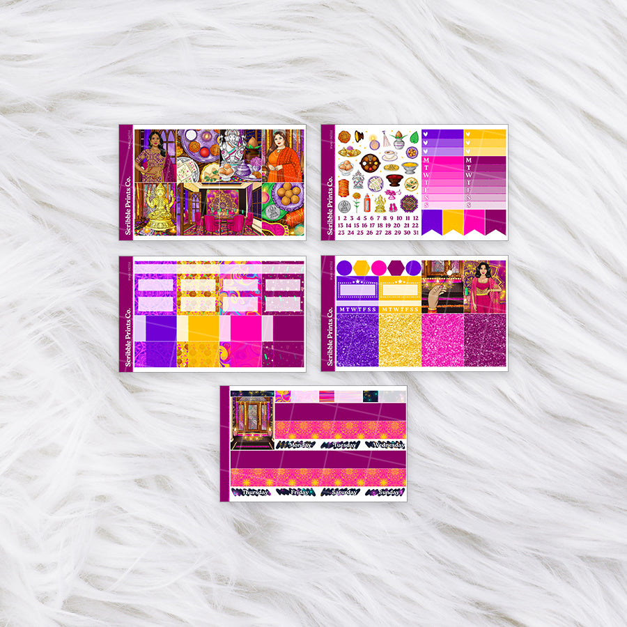 Diwali Dazzle – Glossy Weekly Planner KitMini