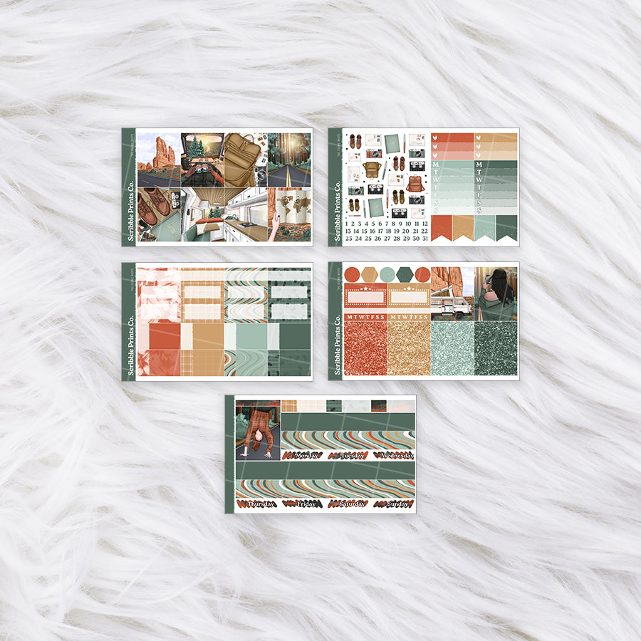 The Scenic Route – Glossy Weekly Planner Kit