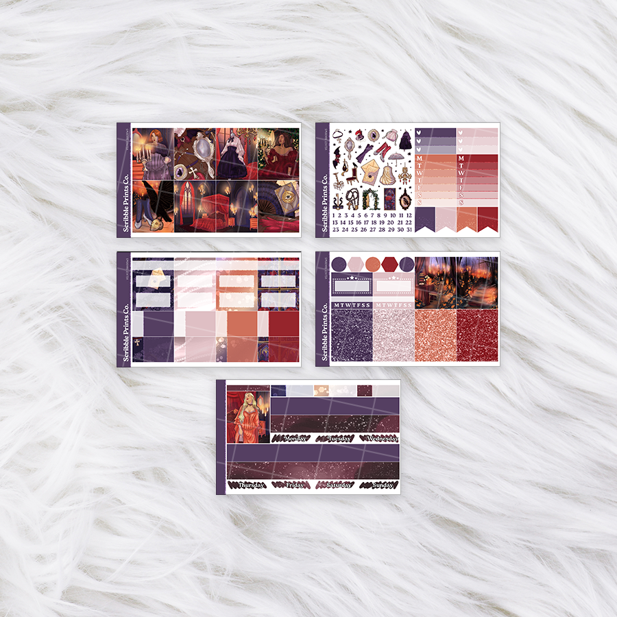 Velvet Shadows – Glossy Weekly Planner Kit
