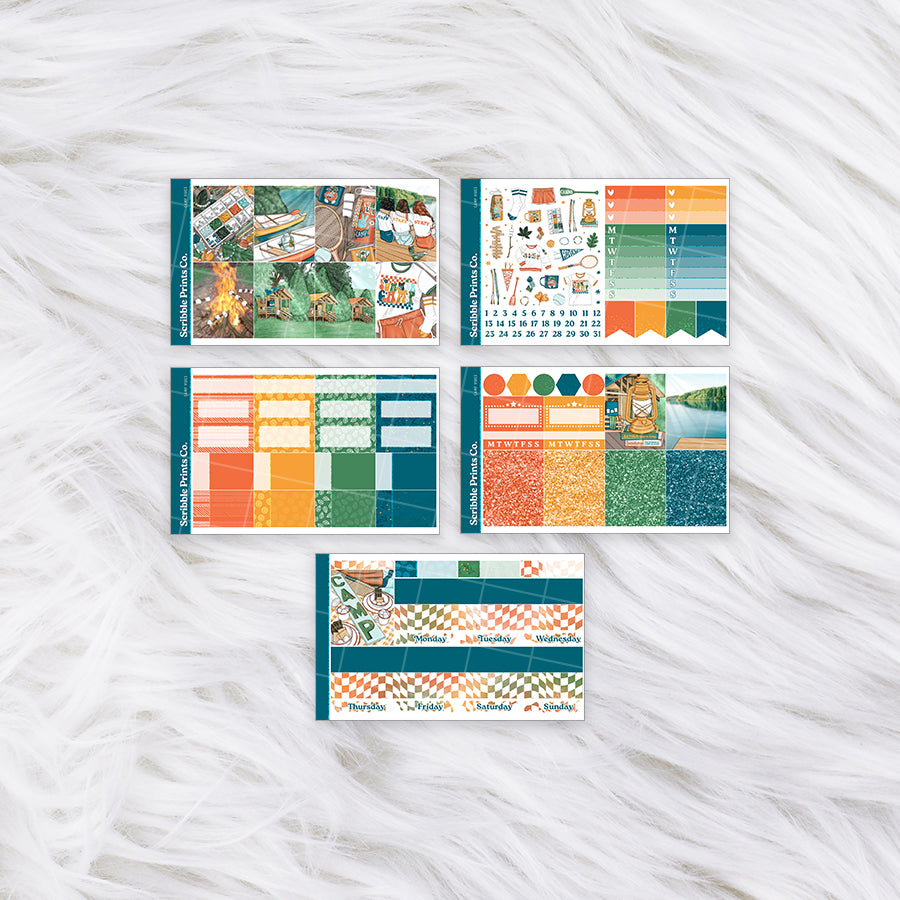 Camp Vibes – Glossy Weekly Planner Kit