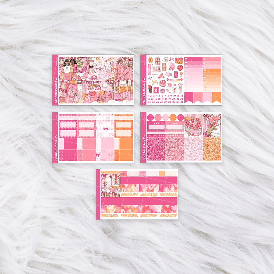 Paper Galentine – Glossy Weekly Planner KitMini