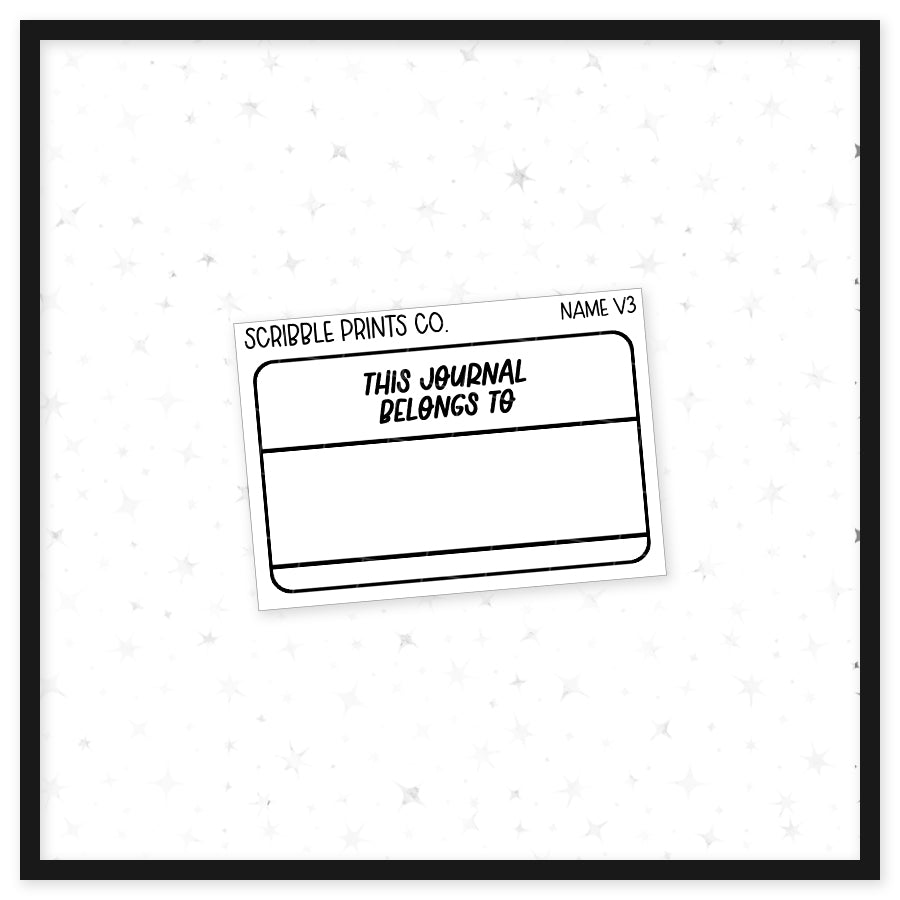 Name V3 // Matte Reading Journal Stickers