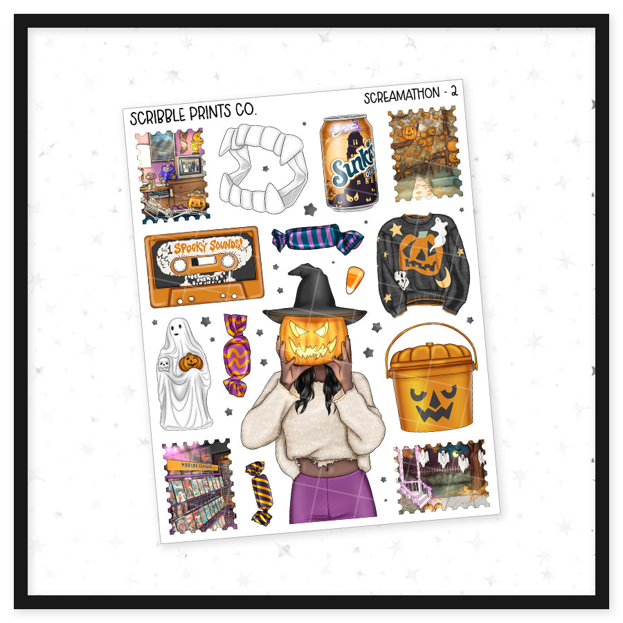 Screamathon // Matte Journal Sticker Collection