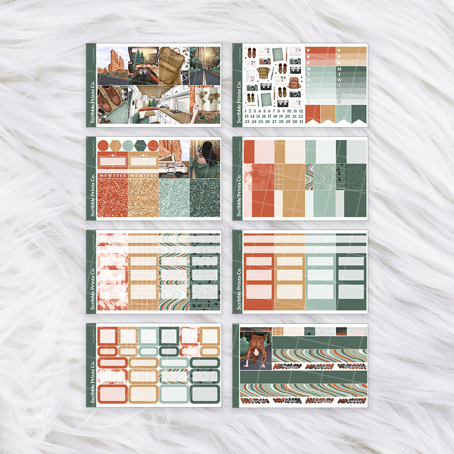 The Scenic Route – Glossy Weekly Planner Kit