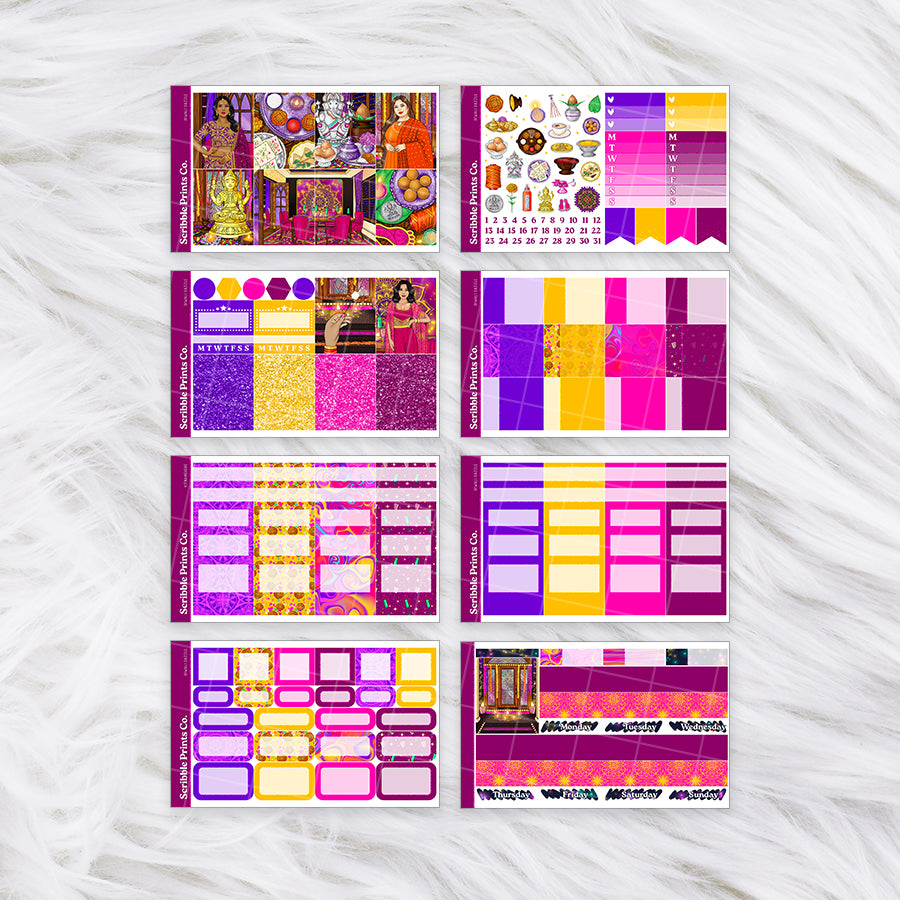 Diwali Dazzle – Glossy Weekly Planner KitUltimate