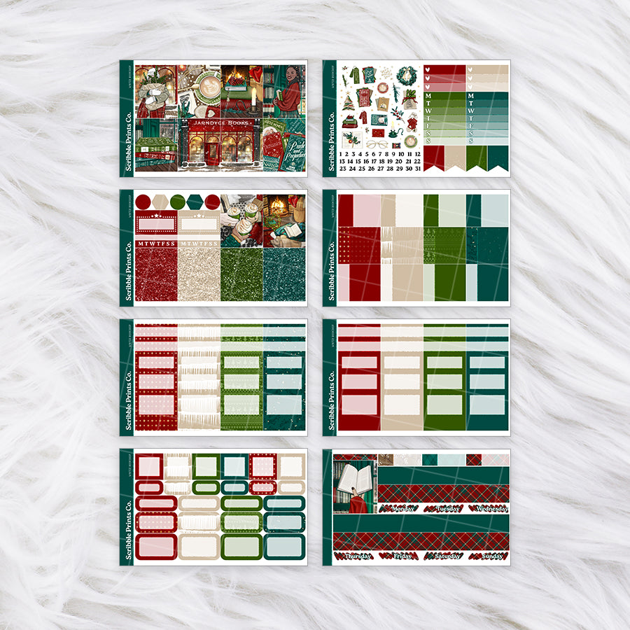 Winter Bookshop – Glossy Weekly Planner KitUltimate
