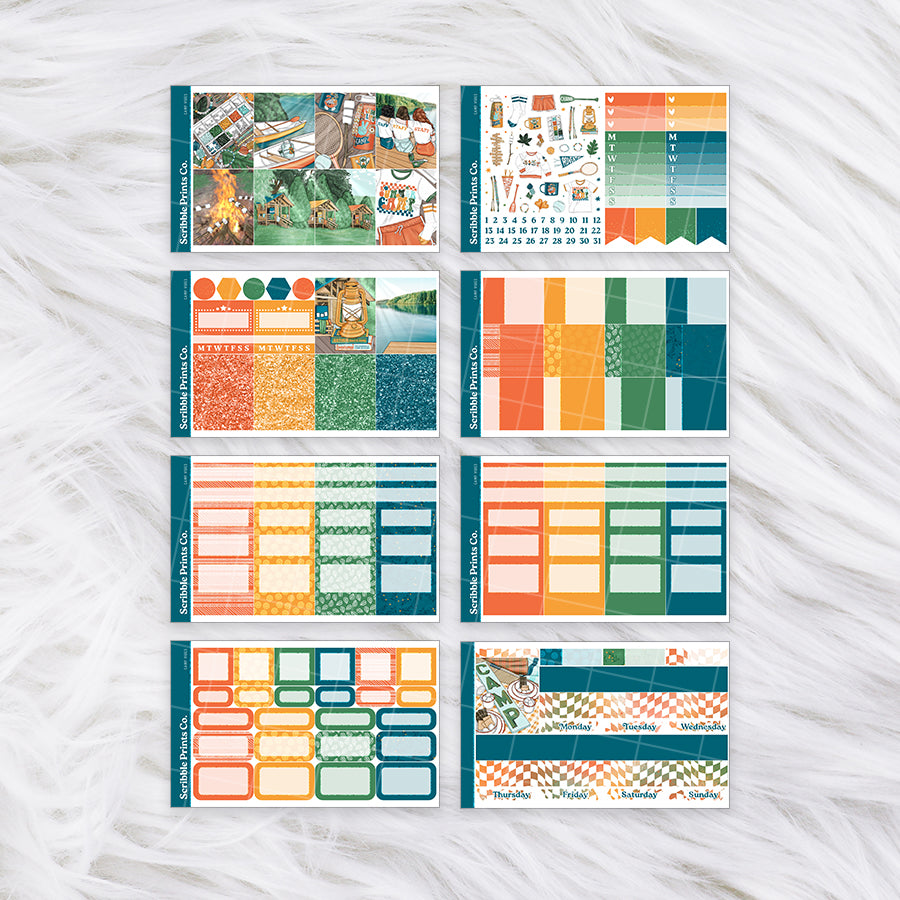 Camp Vibes – Glossy Weekly Planner Kit