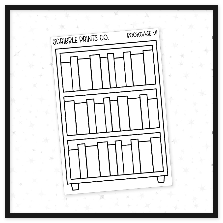 Bookcase V1 // Matte Reading Journal Stickers