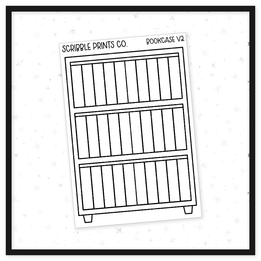Bookcase V2 // Matte Reading Journal Stickers