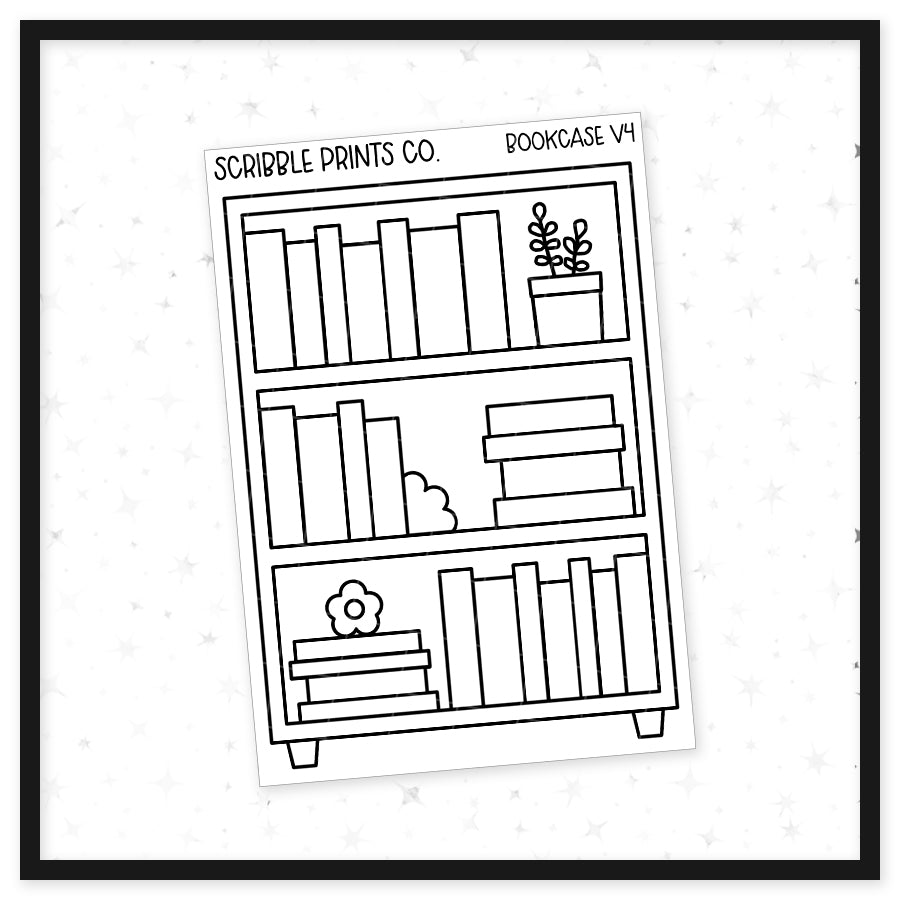 Bookcase V4 // Matte Reading Journal Stickers