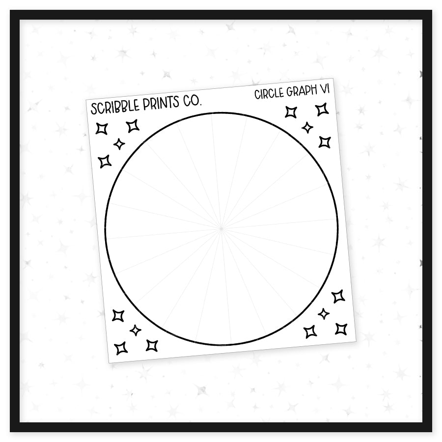 Circle Graph V1 // Matte Reading Journal Stickers