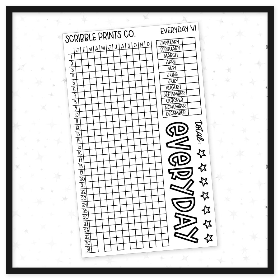 Everyday V1 // Matte Reading Journal Stickers
