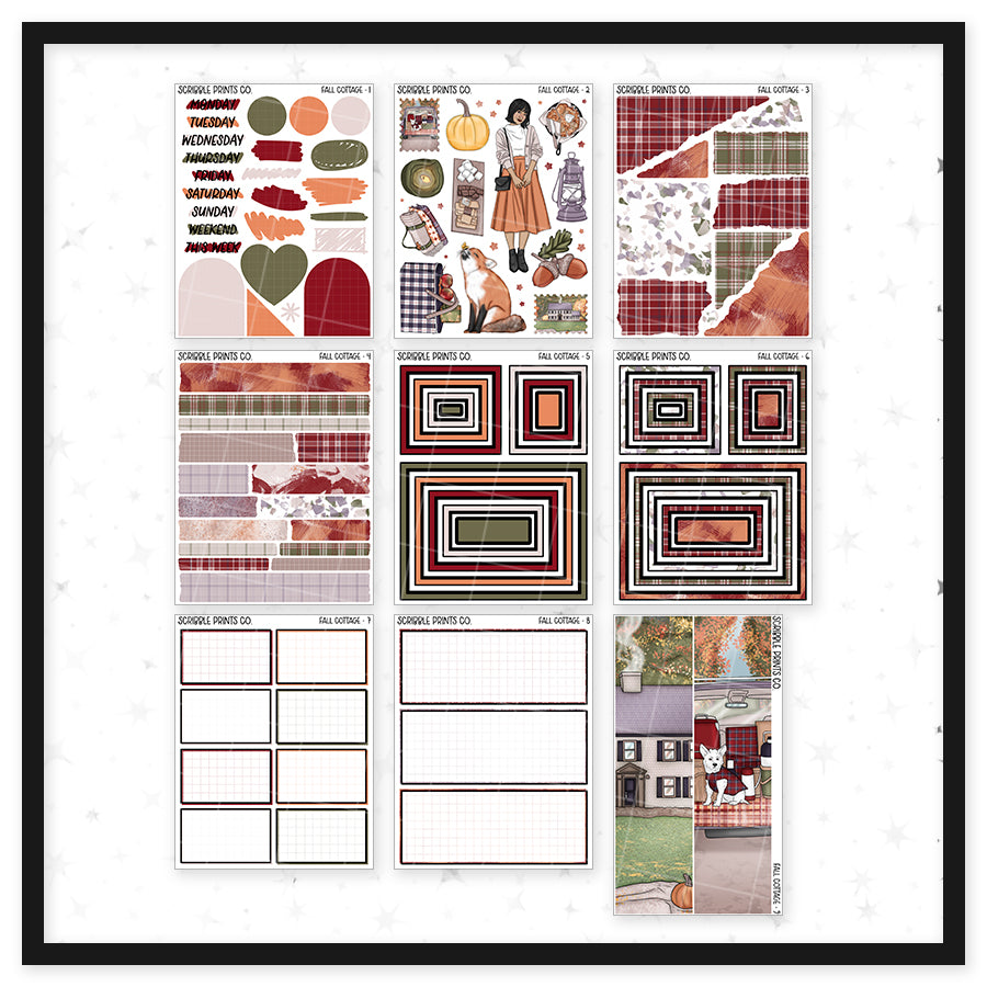 Fall Cottage // Matte Journal Sticker Collection