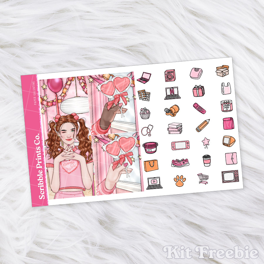 Paper Galentine – Glossy Weekly Planner Kit