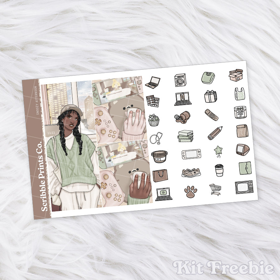 Snoozy Afternoon – Glossy Weekly Planner Kit