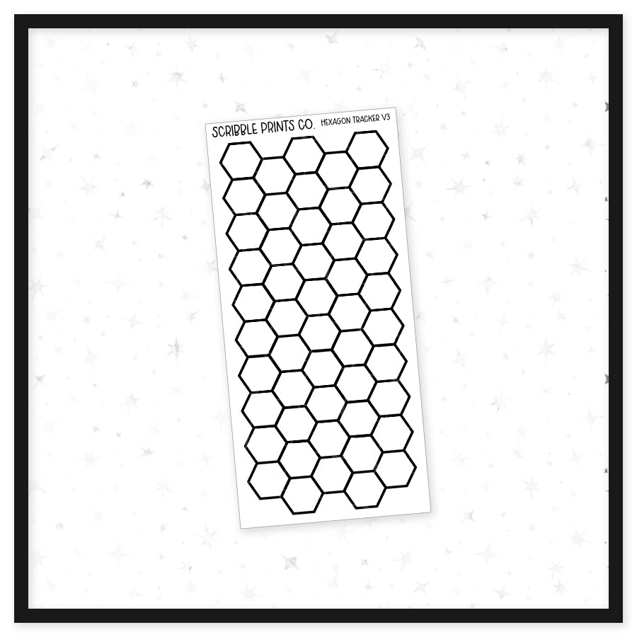 Hex Tracker V3 // Matte Reading Journal Stickers