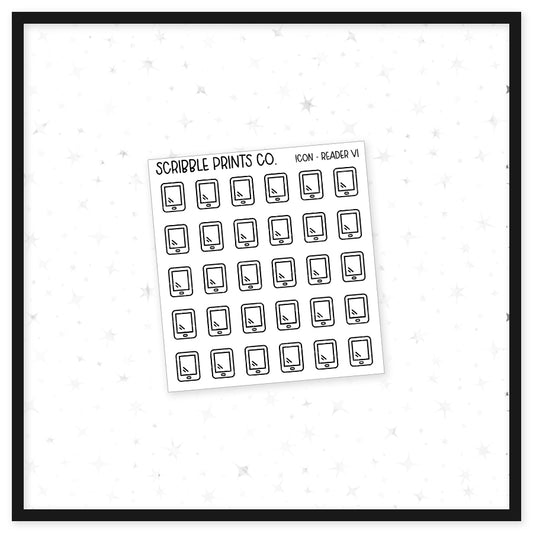Reader V1 - Icon // Matte Reading Journal Stickers