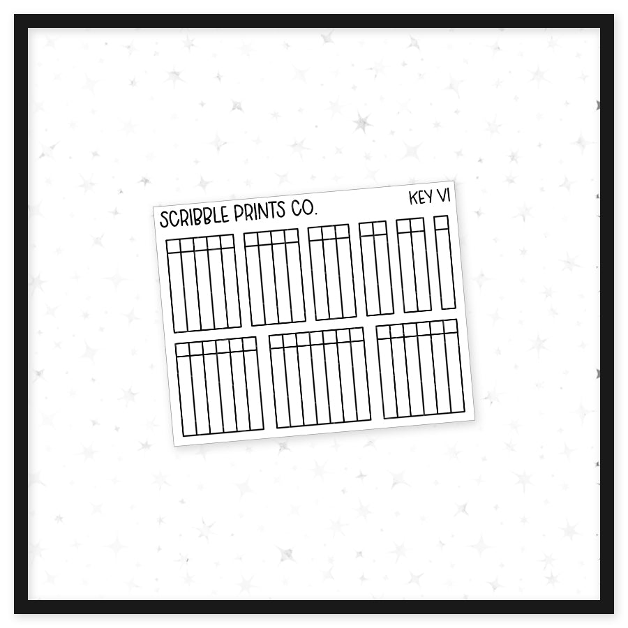 Key V1 // Matte Reading Journal Stickers