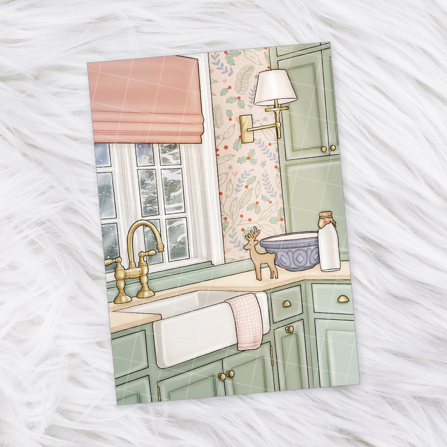 Cosy Christmas Journal Sticker Collection | Matte Removable Reading & Planner Stickers8 - Large Sticker