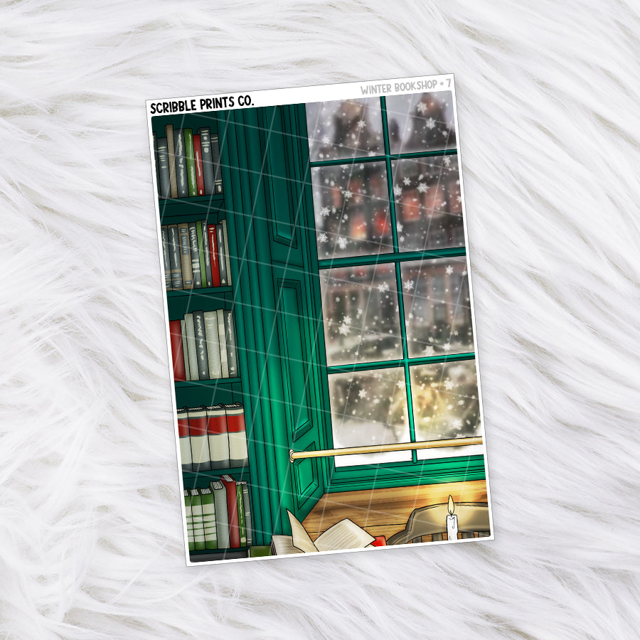 Winter Bookshop Journal Sticker Collection | Matte Removable Reading & Planner Stickers