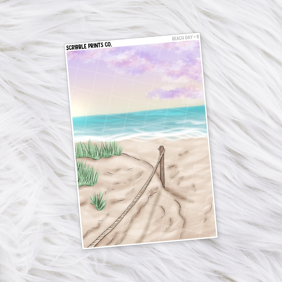 Beach Day Journal Sticker Collection | Matte Removable Reading & Planner Stickers