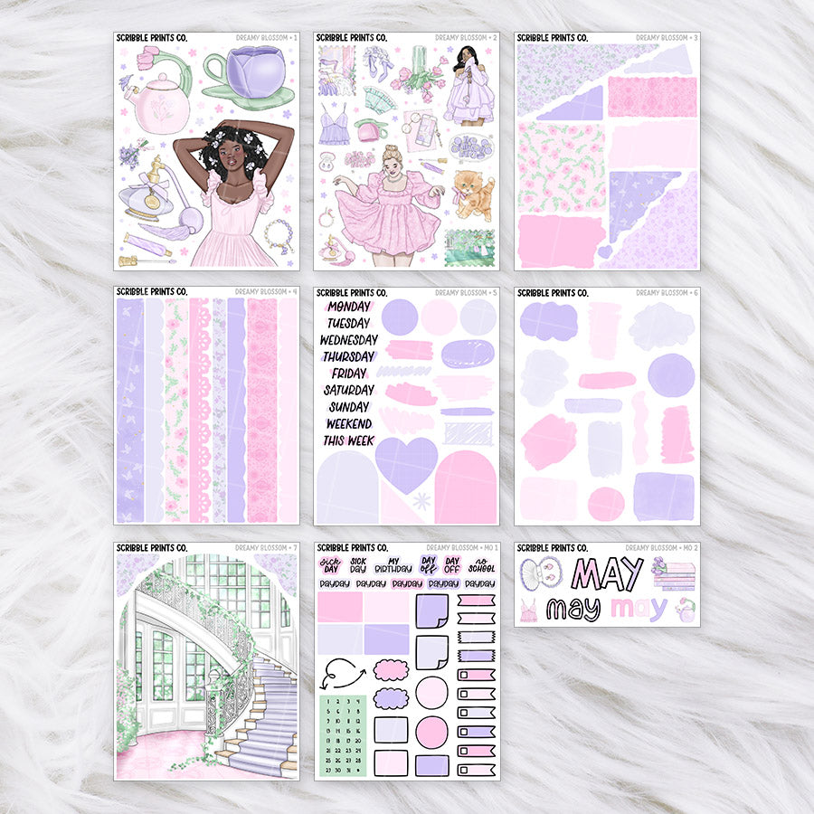 Dreamy Blossom // Matte Journal Sticker Collection