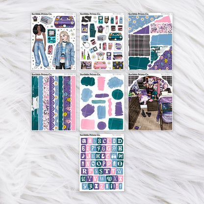 90's Grunge Journal Sticker Collection | Matte Removable Reading & Planner Stickers